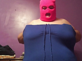 Masked,BBW,Big Boobs,Blowjob,POV,Natural