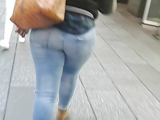 Black and Ebony,Close-up,Outdoor,Jeans,Big Ass